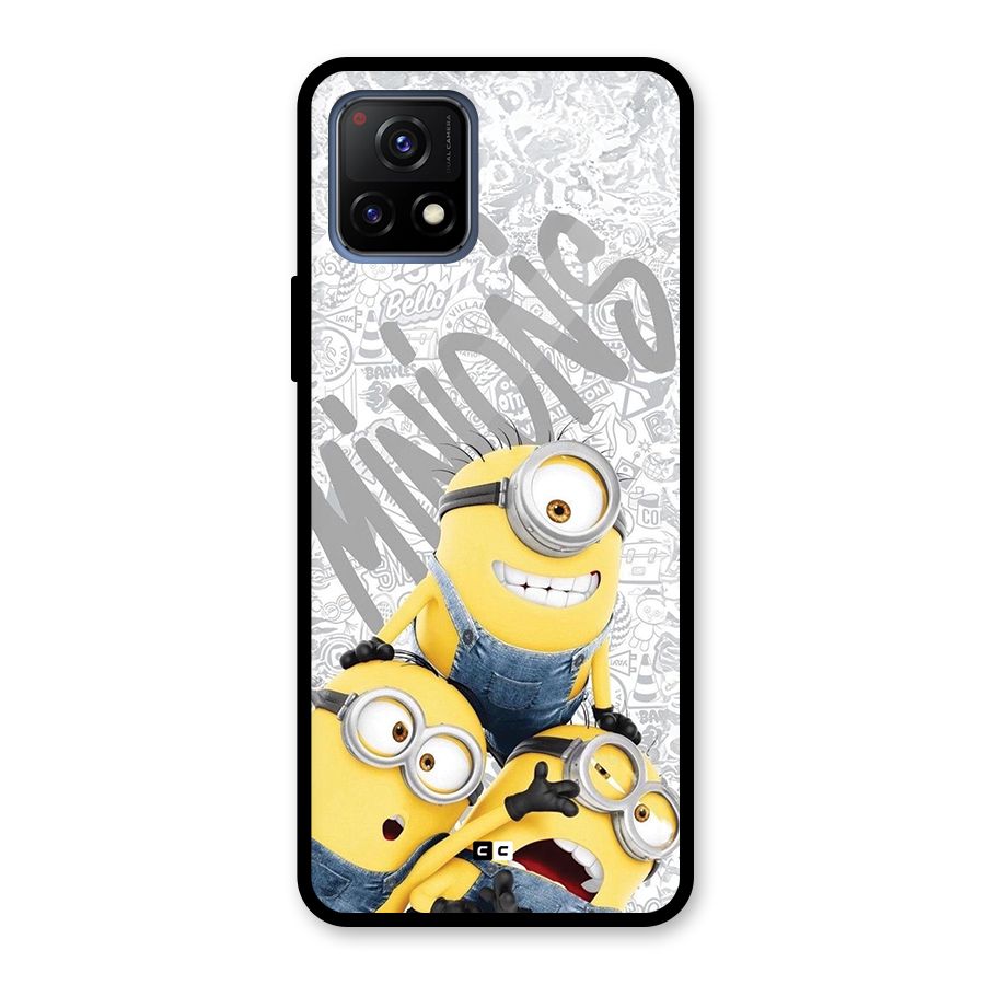 Minions Typo Glass Back Case for Vivo Y72 5G