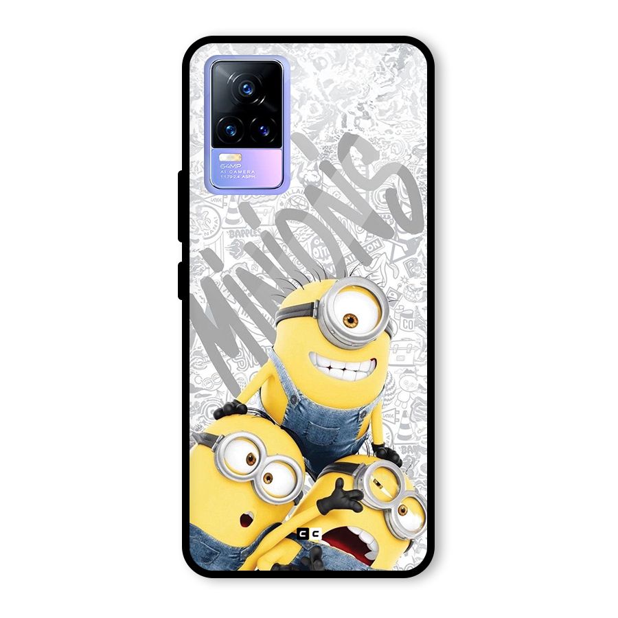 Minions Typo Glass Back Case for Vivo Y73