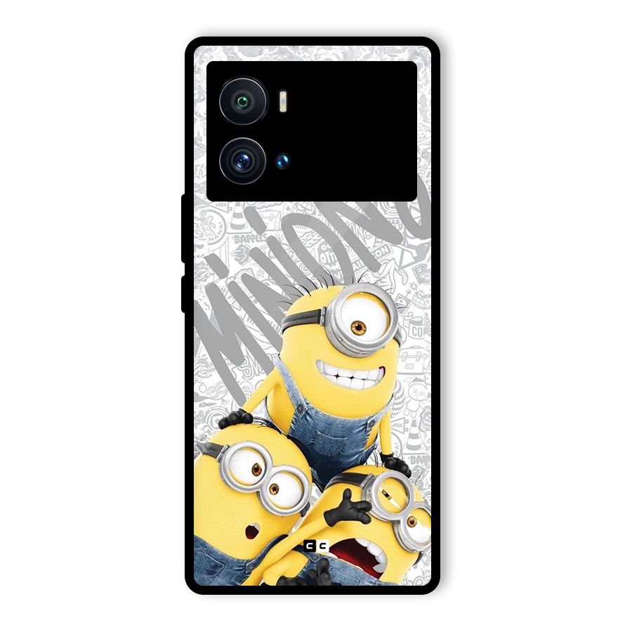 Minions Typo Glass Back Case for Vivo iQOO 9 Pro