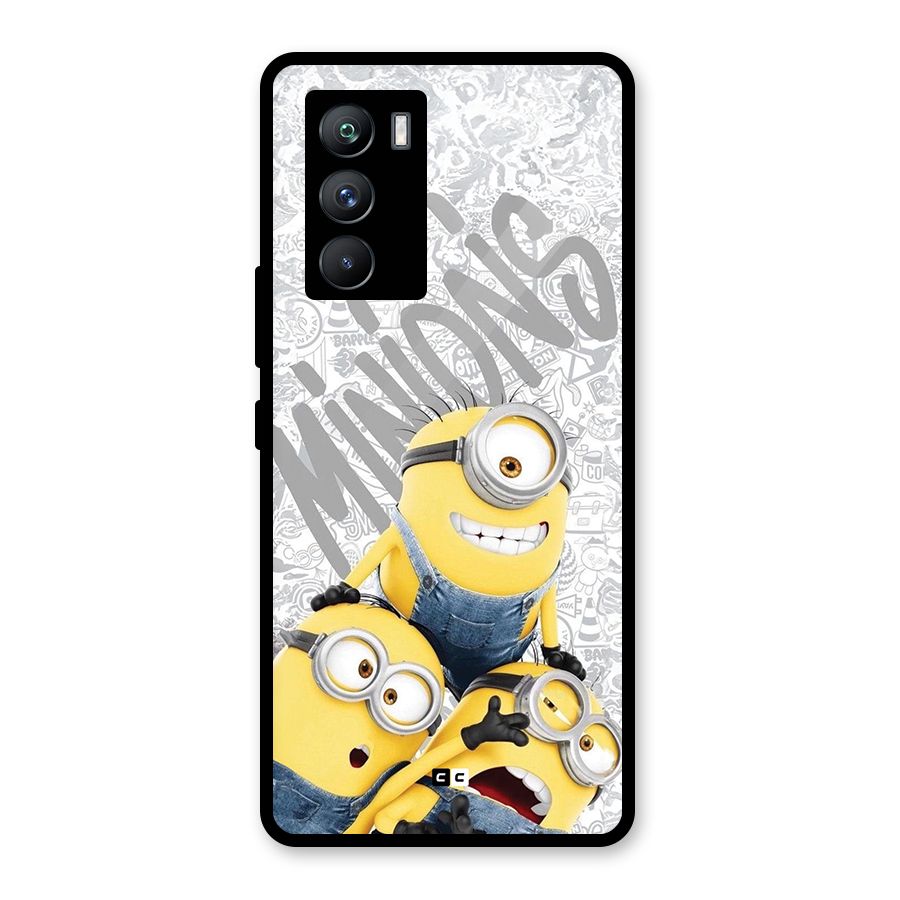 Minions Typo Glass Back Case for Vivo iQOO 9 SE