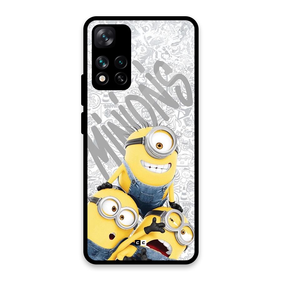 Minions Typo Glass Back Case for Xiaomi 11i HyperCharge 5G