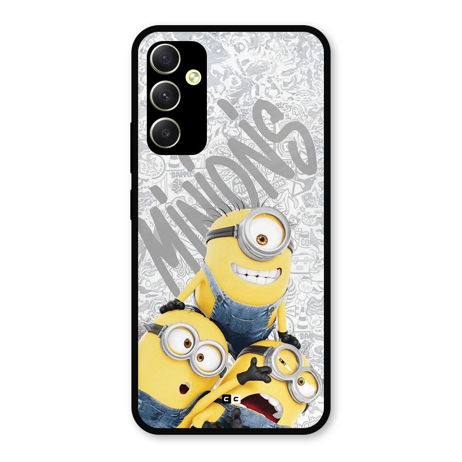 Minions Typo Metal Back Case for Galaxy A34
