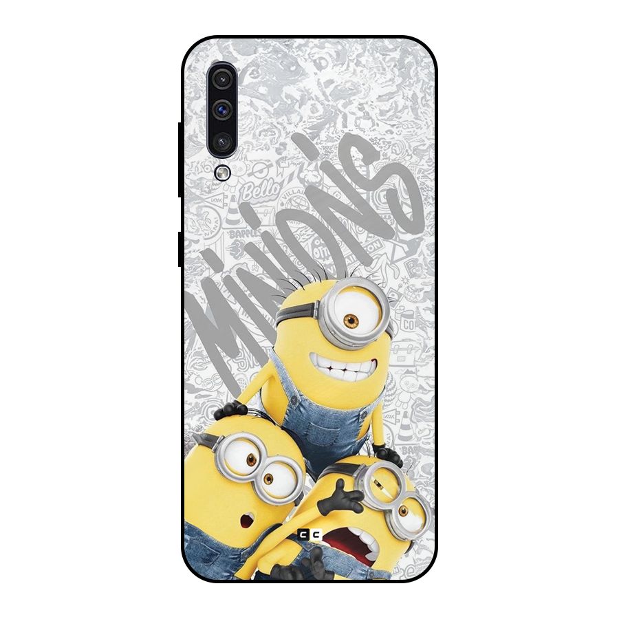 Minions Typo Metal Back Case for Galaxy A50