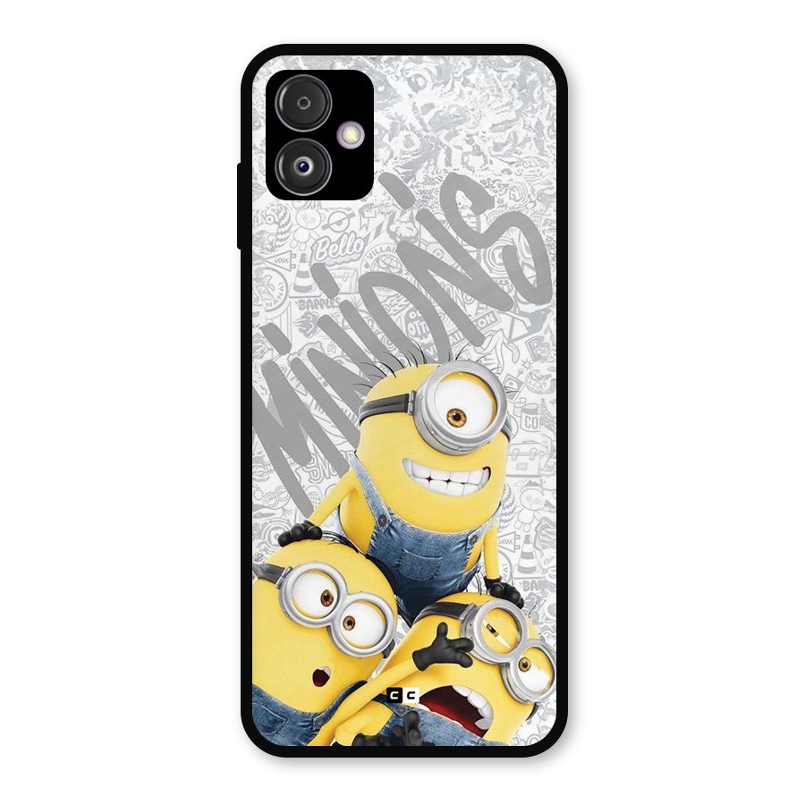 Minions Typo Metal Back Case for Galaxy F14