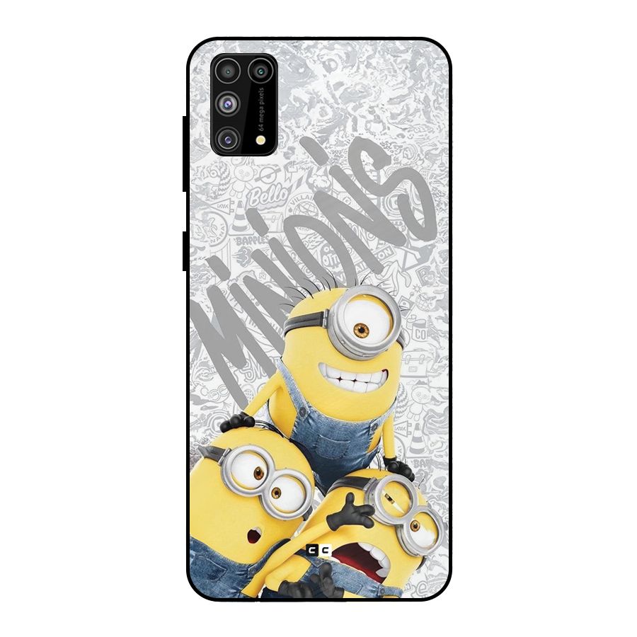 Minions Typo Metal Back Case for Galaxy M31