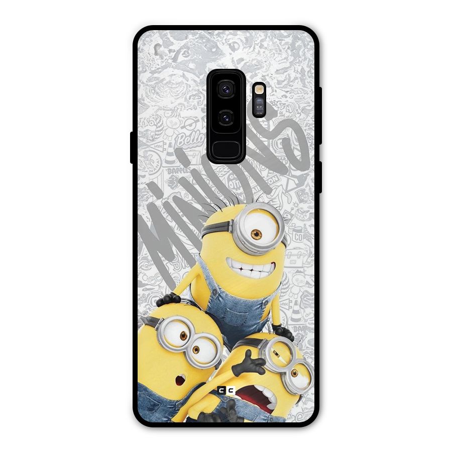 Minions Typo Metal Back Case for Galaxy S9 Plus