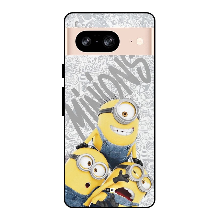 Minions Typo Metal Back Case for Google Pixel 8