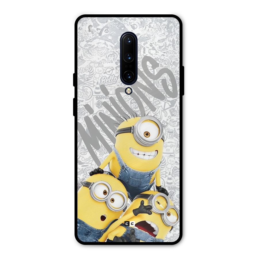 Minions Typo Metal Back Case for OnePlus 7 Pro