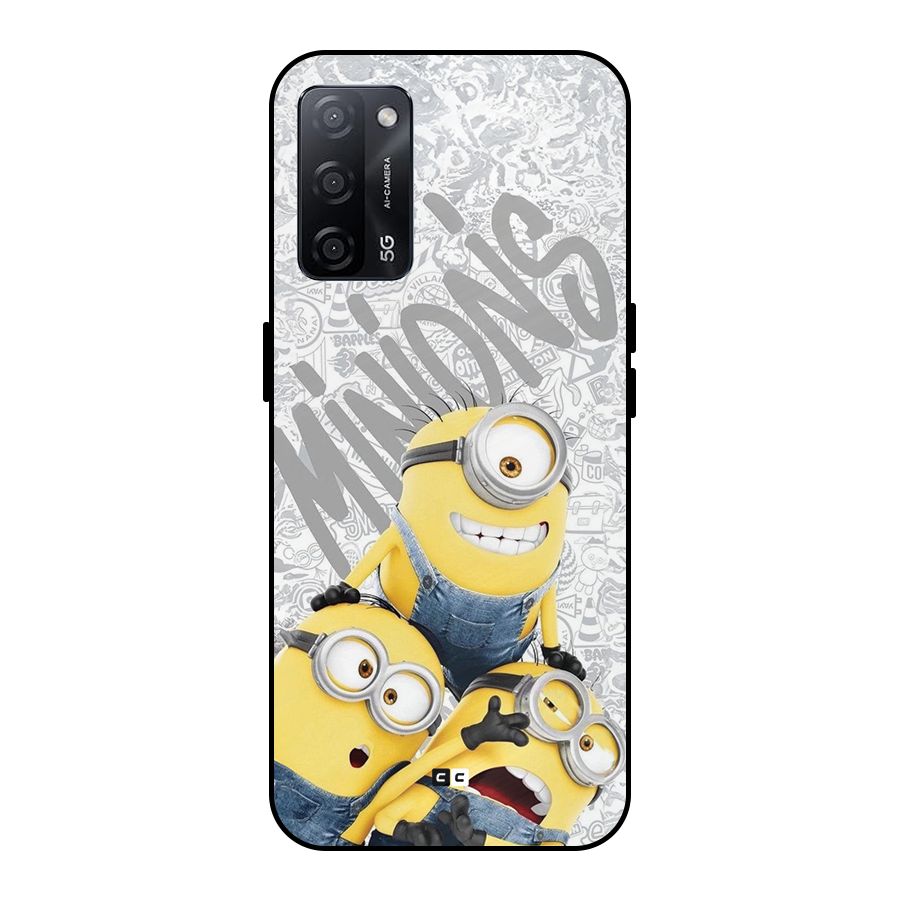 Minions Typo Metal Back Case for Oppo A53s 5G