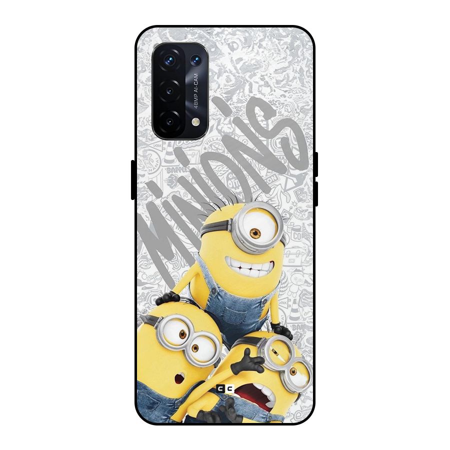 Minions Typo Metal Back Case for Oppo A74 5G