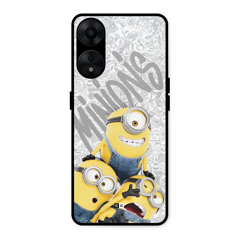 Minions Typo Metal Back Case for Oppo A78 5G