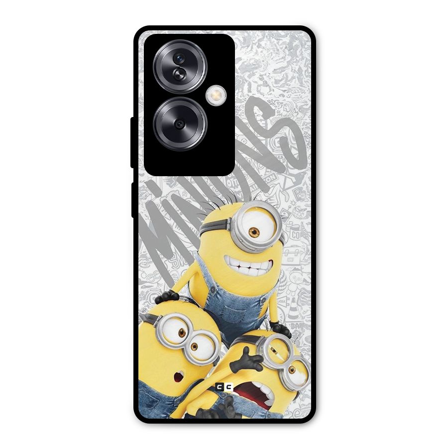 Minions Typo Metal Back Case for Oppo A79 5G