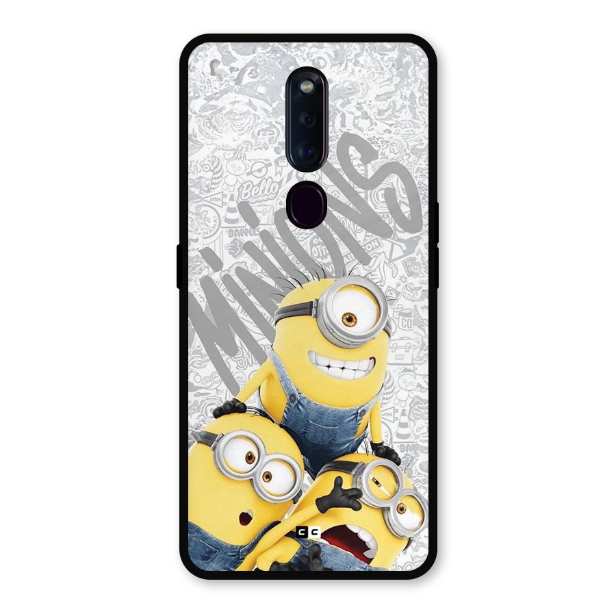 Minions Typo Metal Back Case for Oppo F11 Pro
