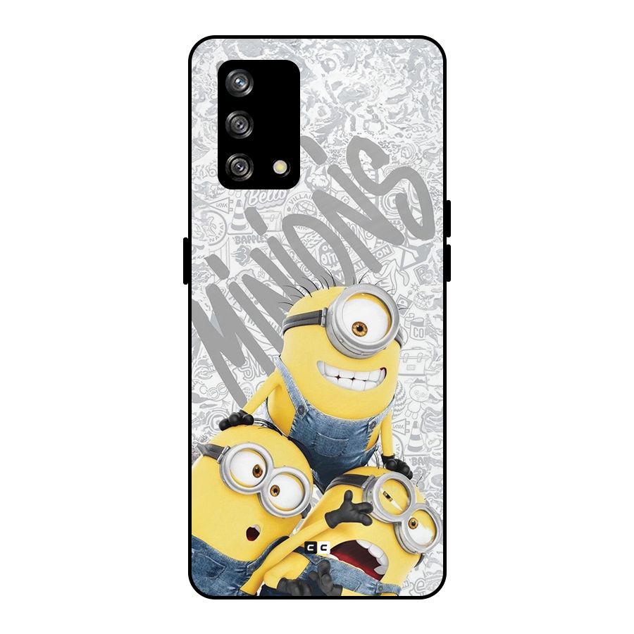 Minions Typo Metal Back Case for Oppo F19