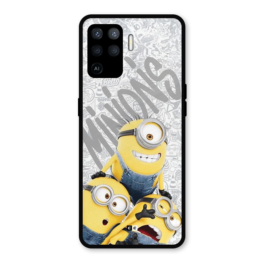 Minions Typo Metal Back Case for Oppo F19 Pro