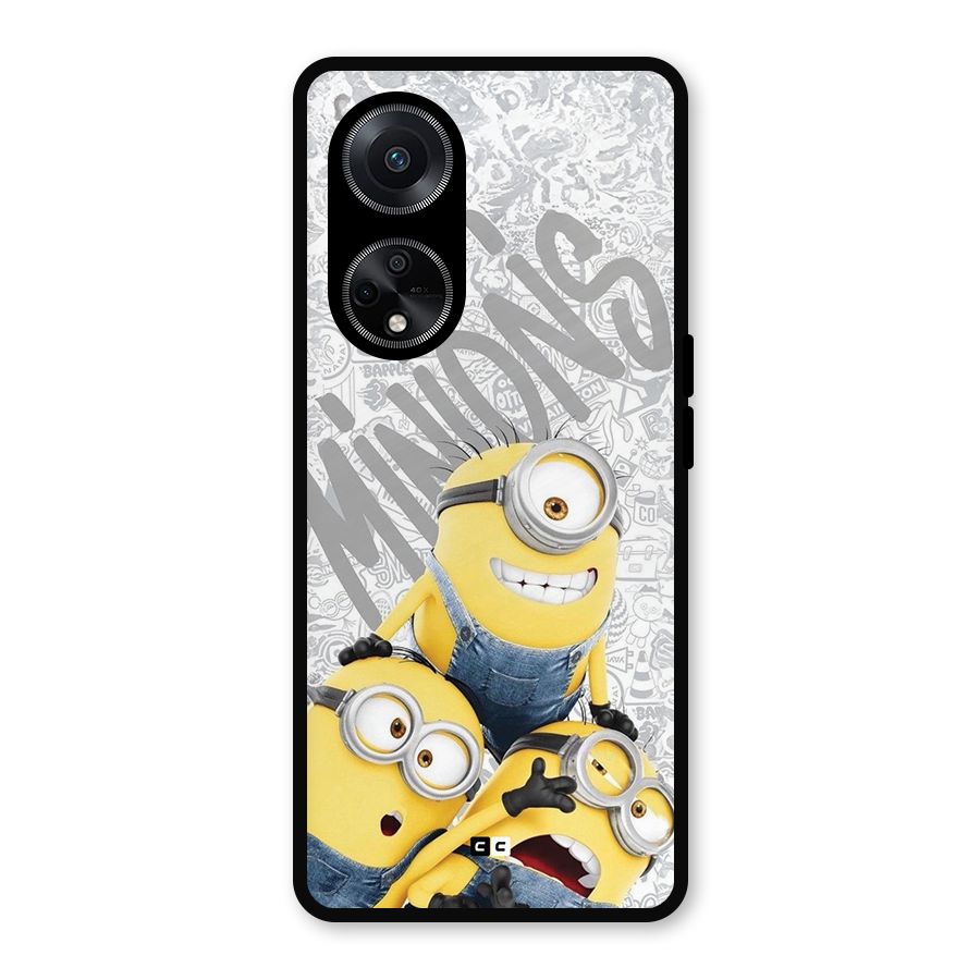 Minions Typo Metal Back Case for Oppo F23