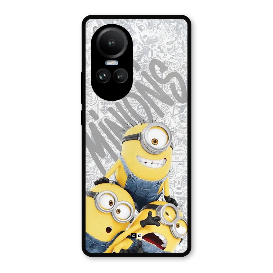 Minions Typo Metal Back Case for Oppo Reno10
