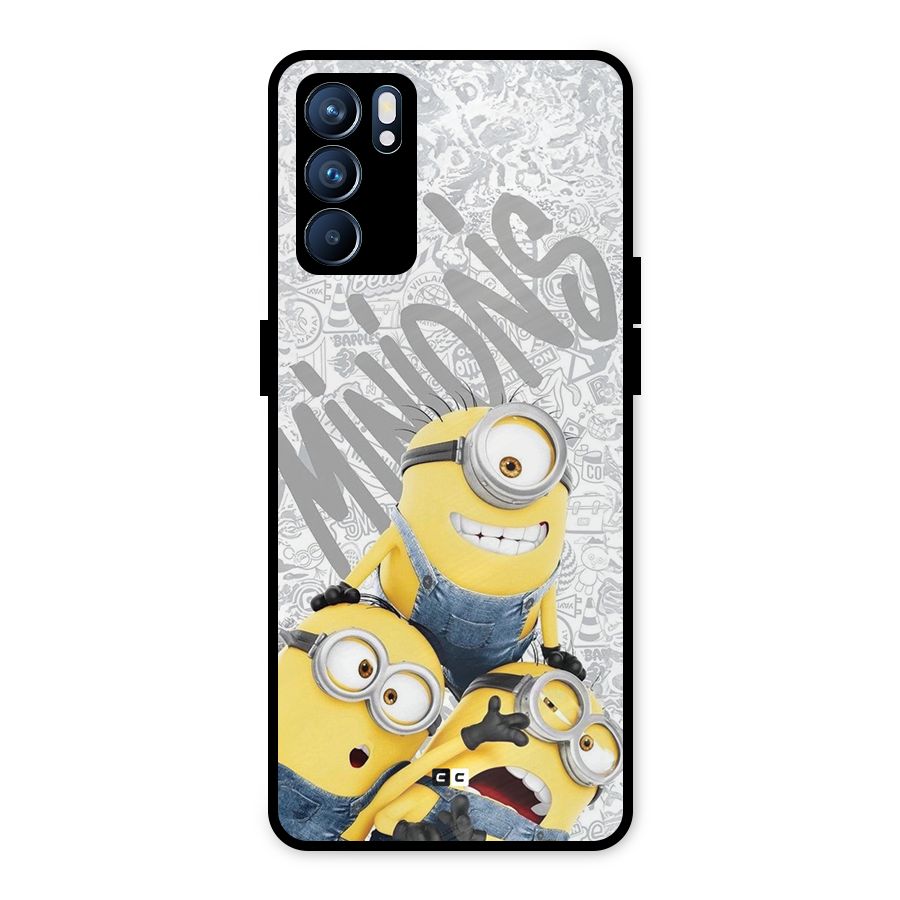 Minions Typo Metal Back Case for Oppo Reno6 5G