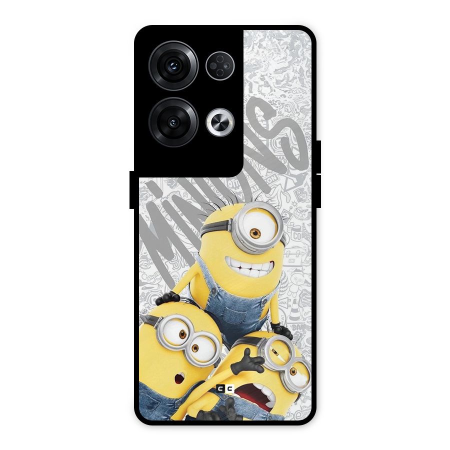 Minions Typo Metal Back Case for Oppo Reno8 Pro 5G