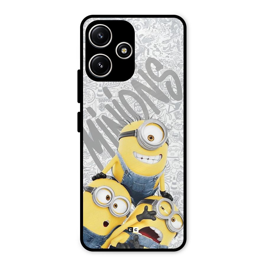 Minions Typo Metal Back Case for Poco M6 Pro