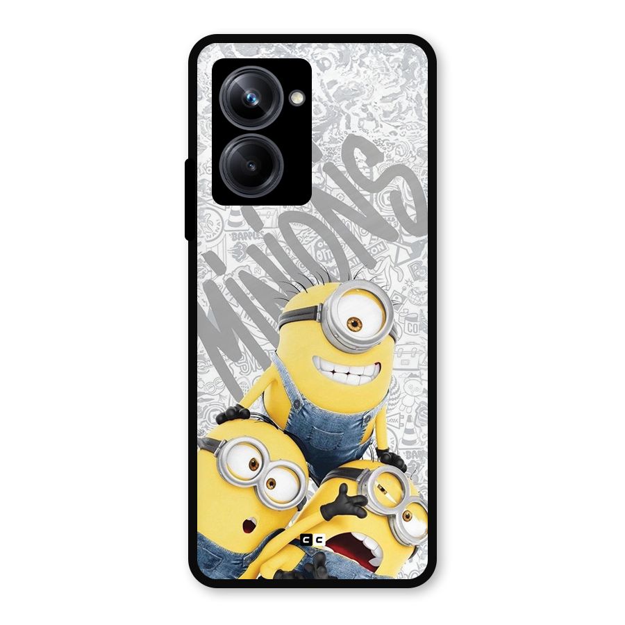 Minions Typo Metal Back Case for Realme 10 Pro
