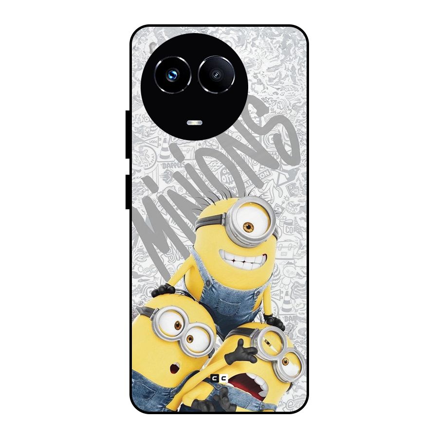 Minions Typo Metal Back Case for Realme 11 5G