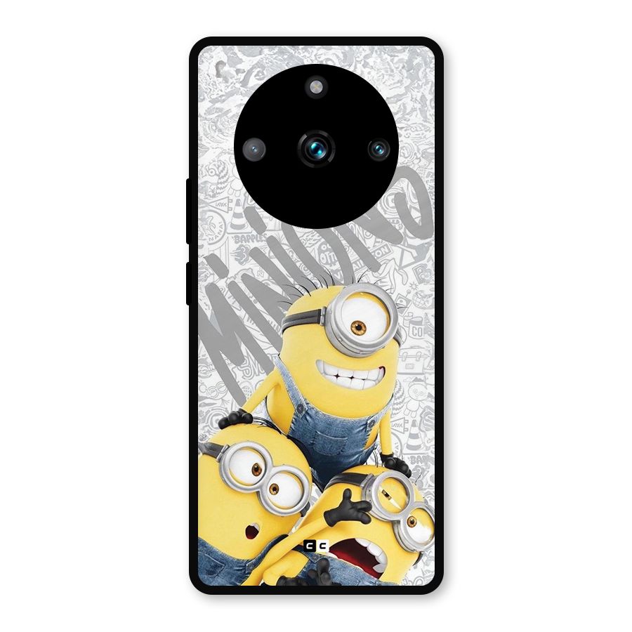 Minions Typo Metal Back Case for Realme 11 Pro