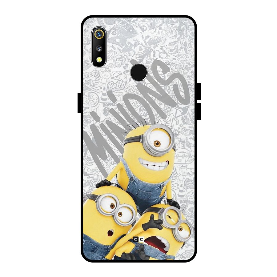 Minions Typo Metal Back Case for Realme 3i