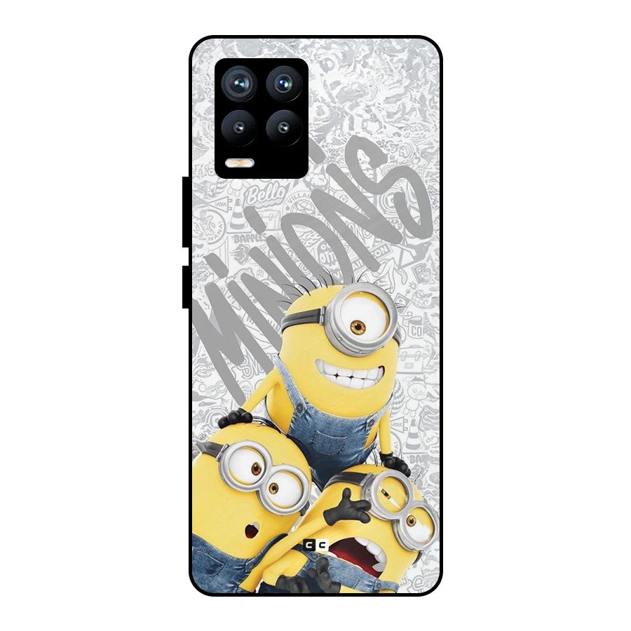 Minions Typo Metal Back Case for Realme 8