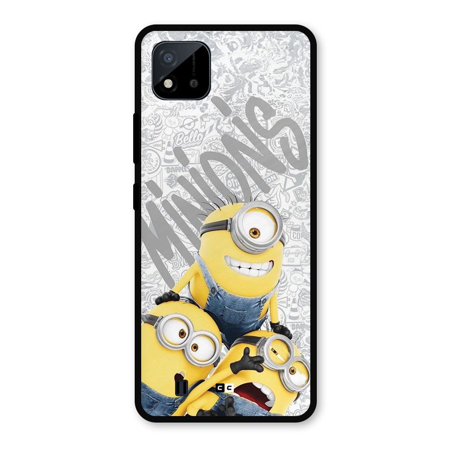Minions Typo Metal Back Case for Realme C11 2021