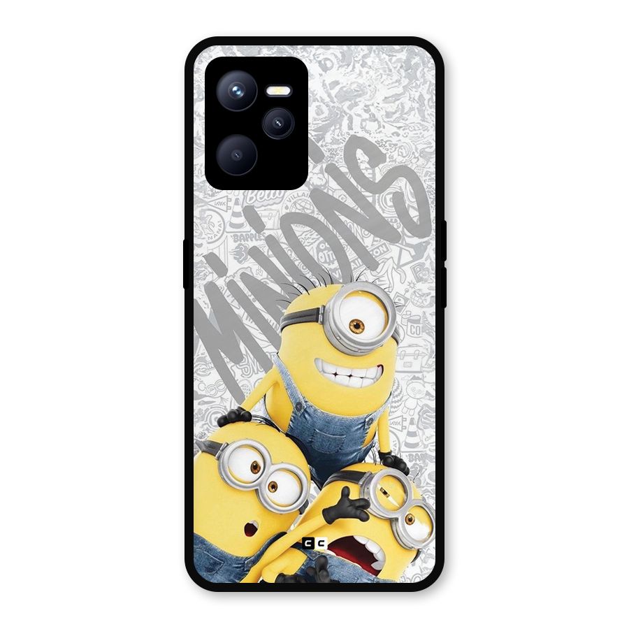 Minions Typo Metal Back Case for Realme C35