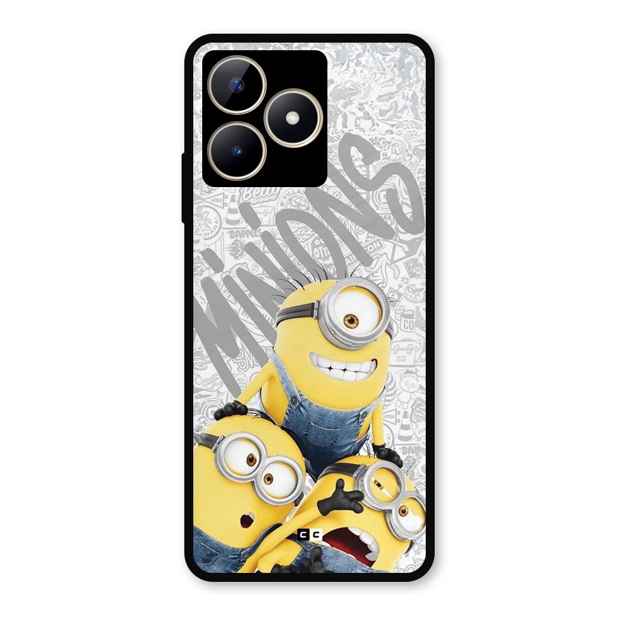 Minions Typo Metal Back Case for Realme C53