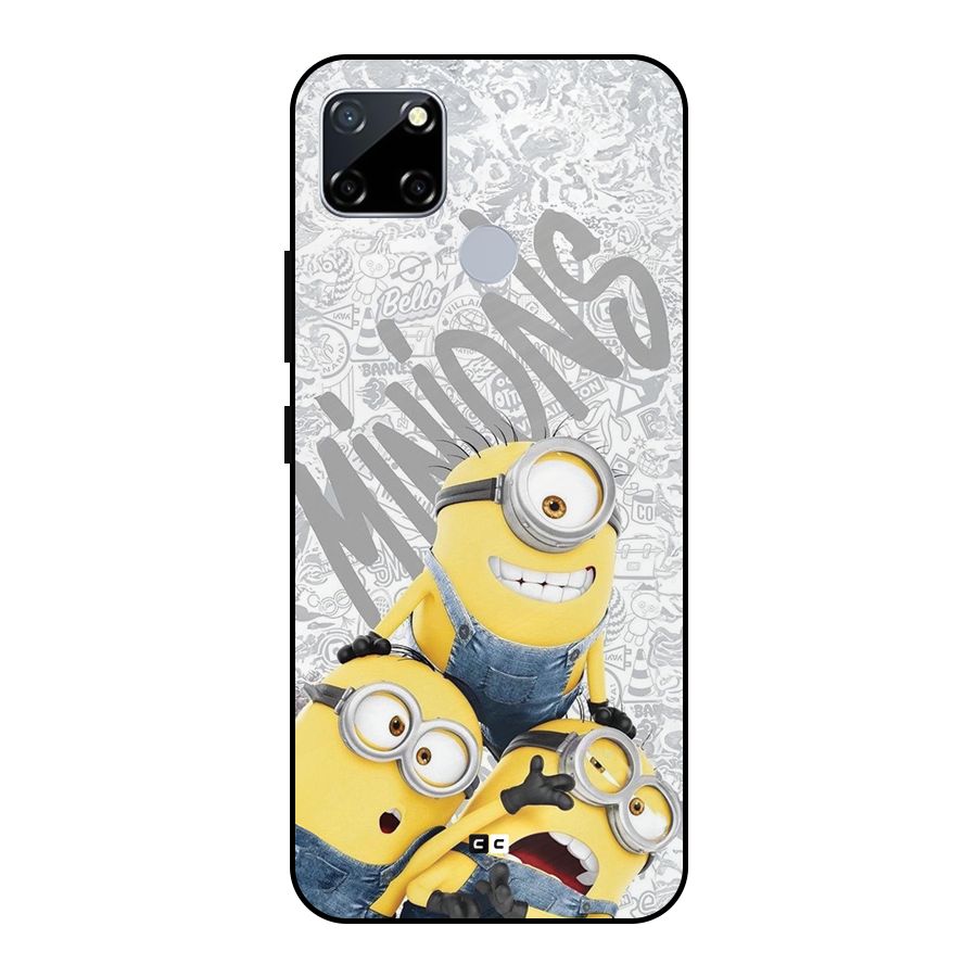 Minions Typo Metal Back Case for Realme Narzo 20