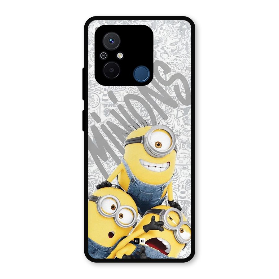 Minions Typo Metal Back Case for Redmi 12C