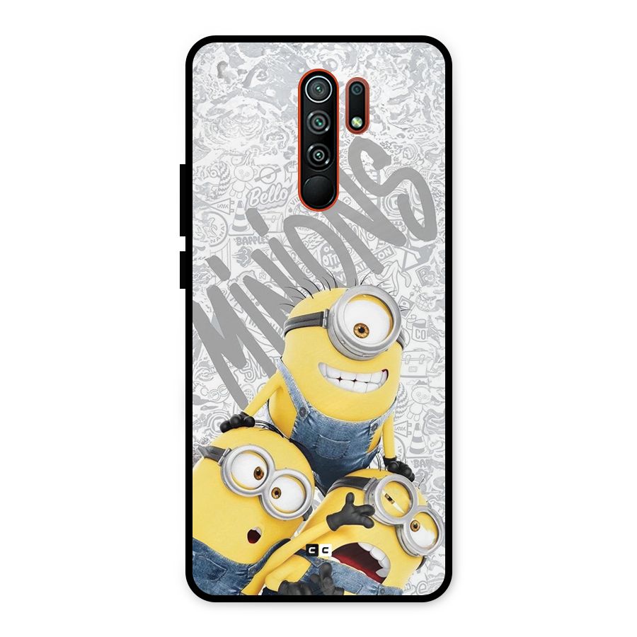 Minions Typo Metal Back Case for Redmi 9 Prime