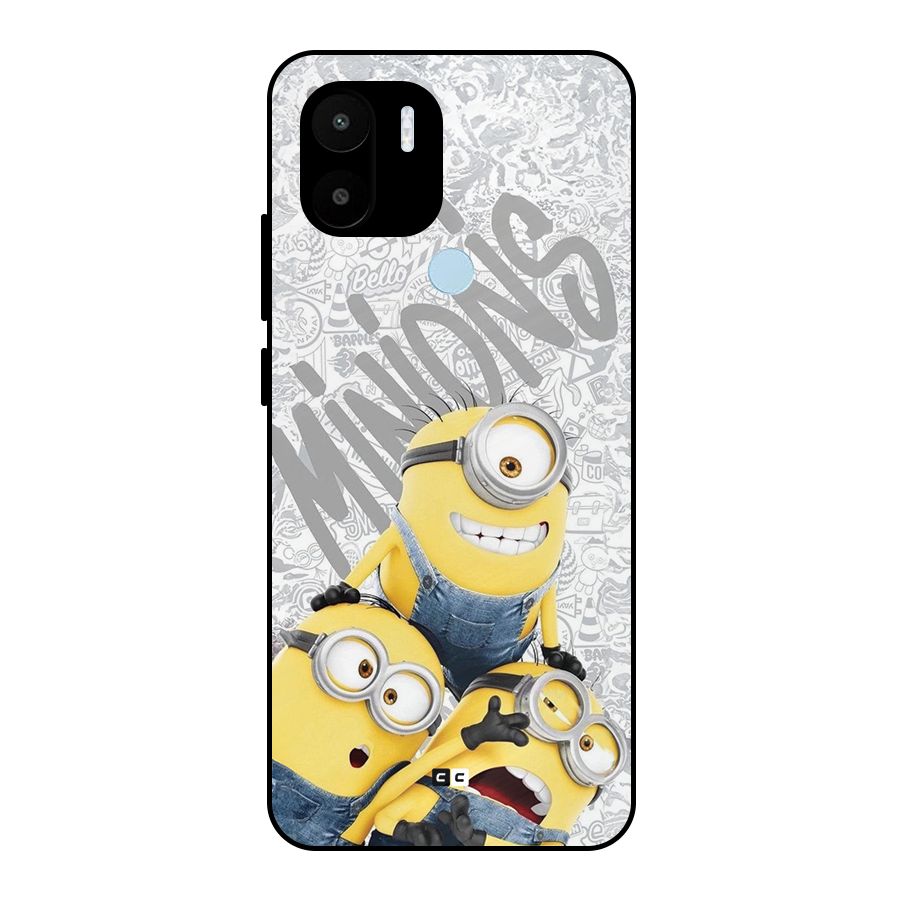 Minions Typo Metal Back Case for Redmi A1 Plus