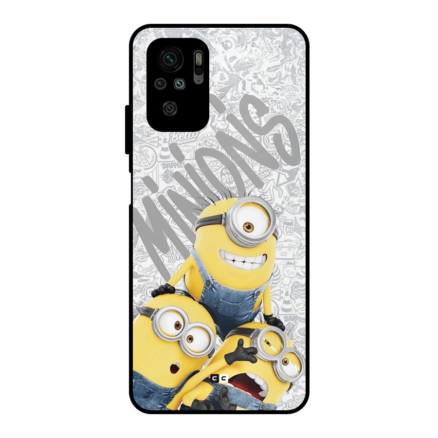 Minions Typo Metal Back Case for Redmi Note 10S