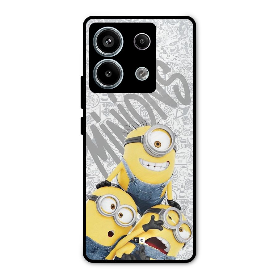 Minions Typo Metal Back Case for Redmi Note 13 Pro 5G