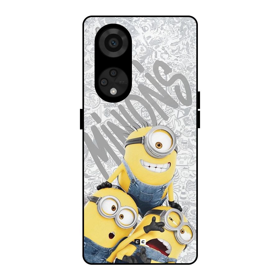 Minions Typo Metal Back Case for Reno8 T 5G