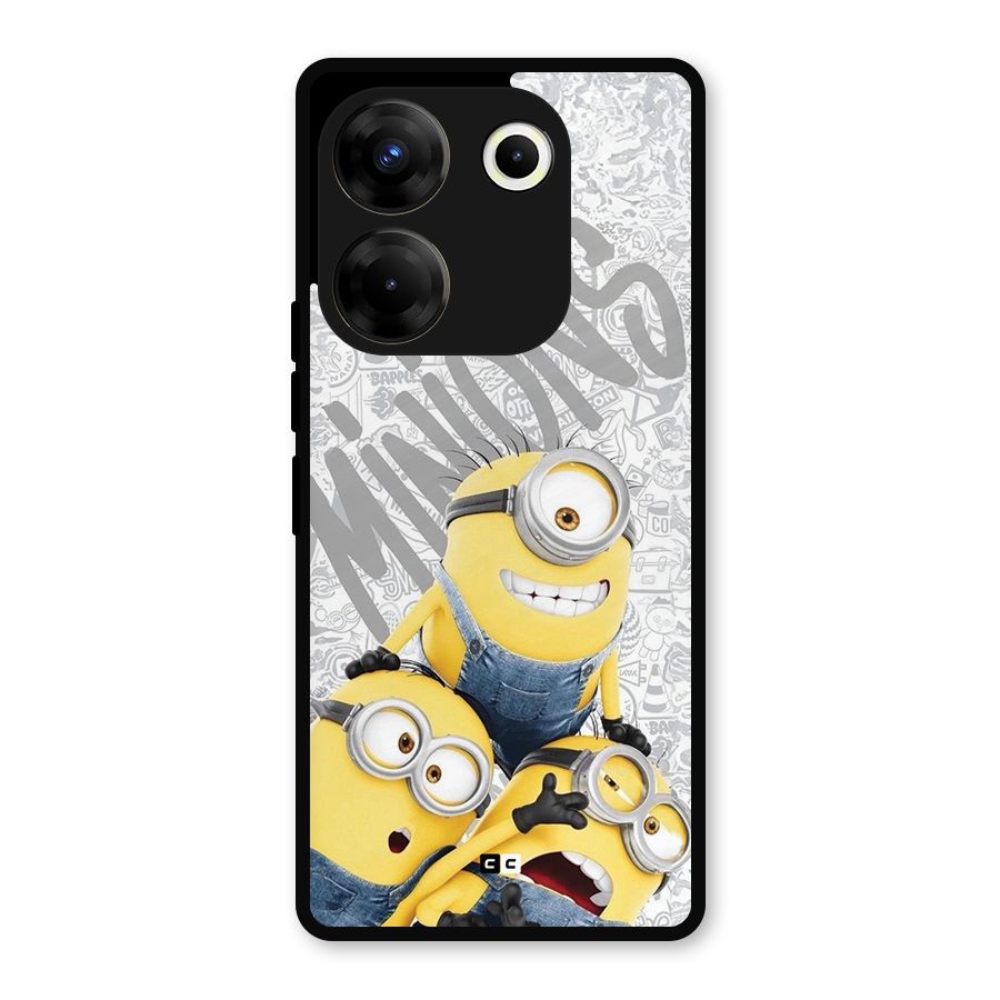 Minions Typo Metal Back Case for Tecno Camon 20 Pro