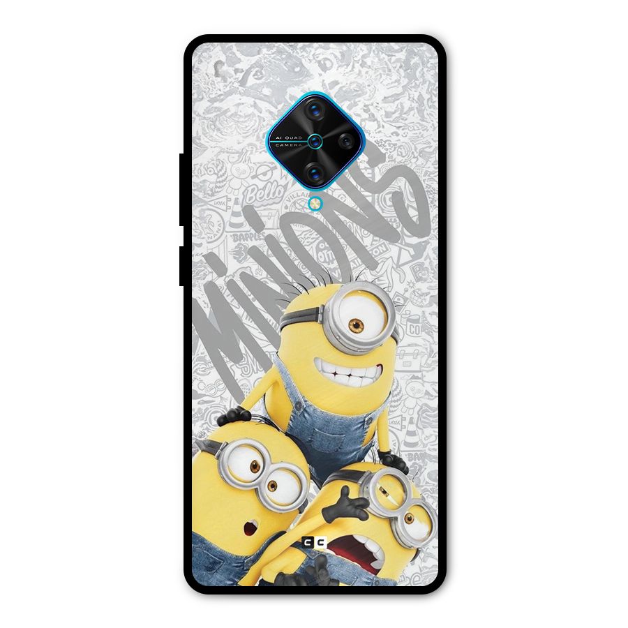 Minions Typo Metal Back Case for Vivo S1 Pro