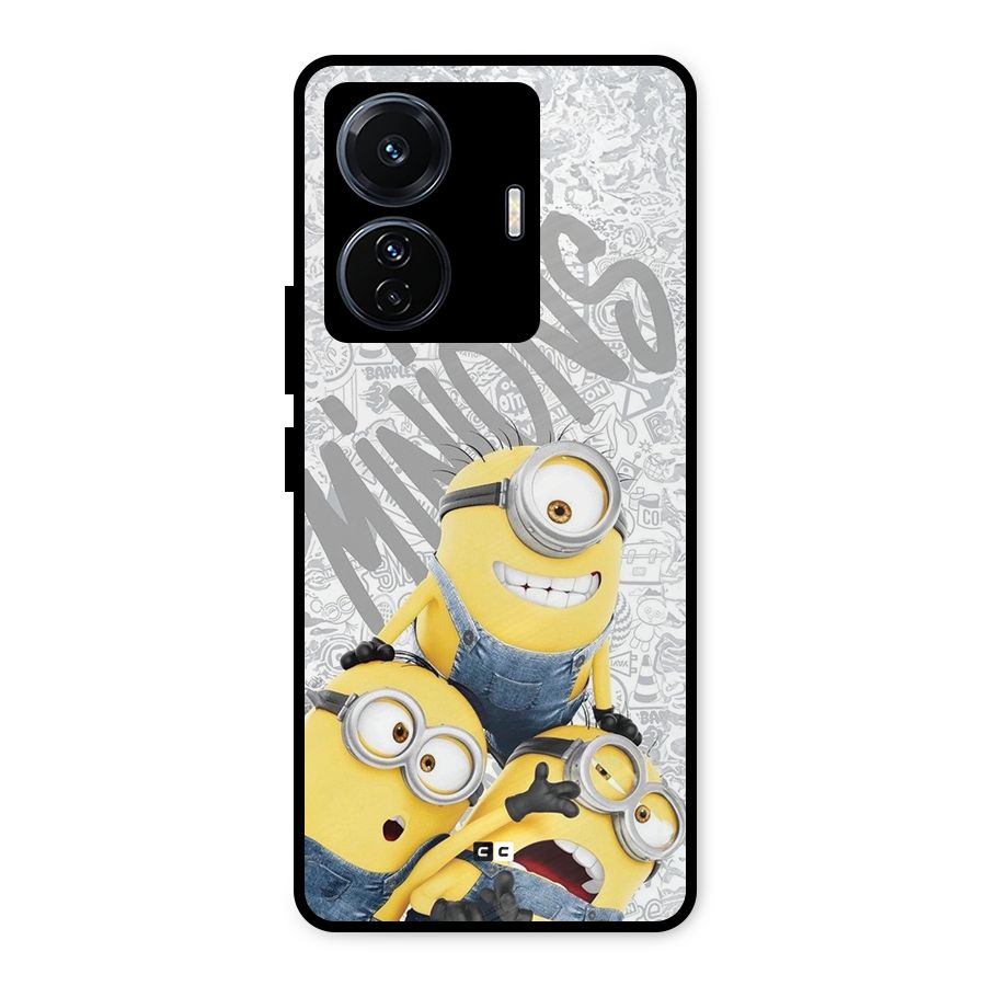 Minions Typo Metal Back Case for Vivo T1 Pro