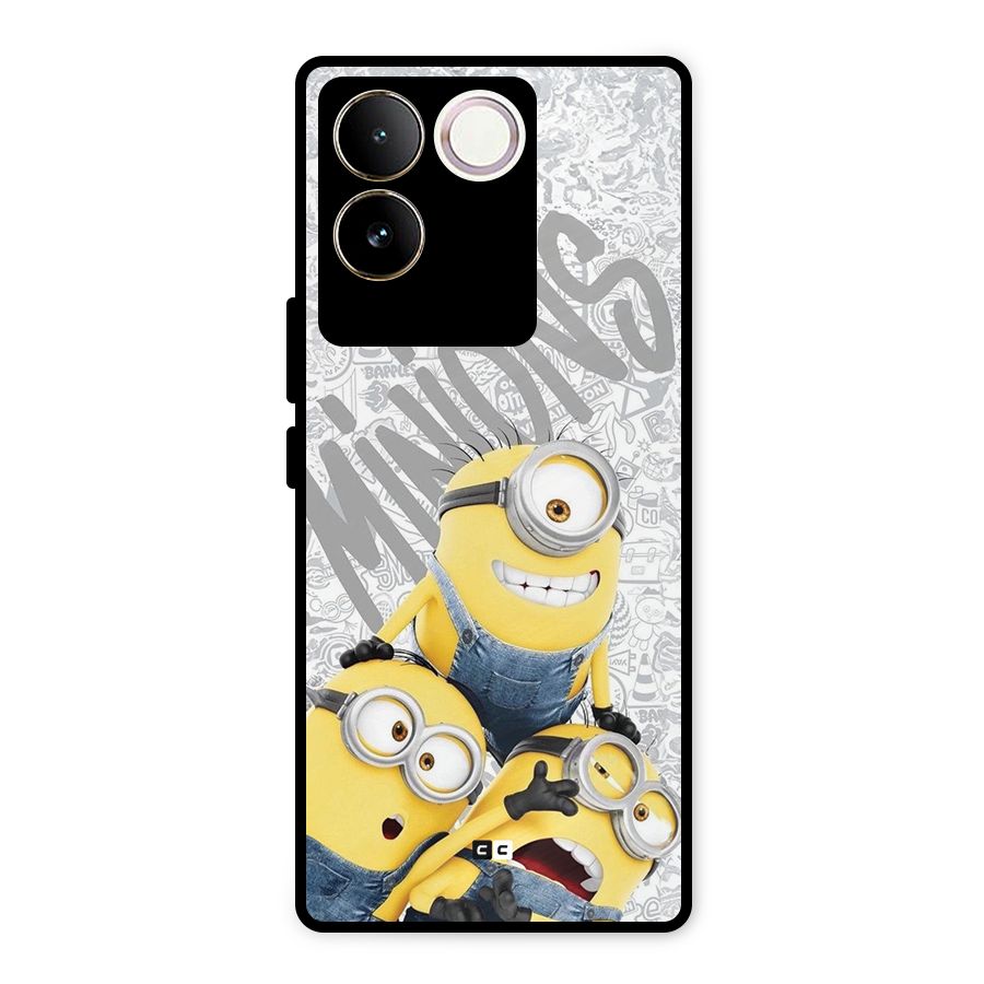 Minions Typo Metal Back Case for Vivo T2 Pro