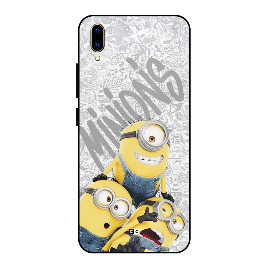 Minions Typo Metal Back Case for Vivo V11 Pro