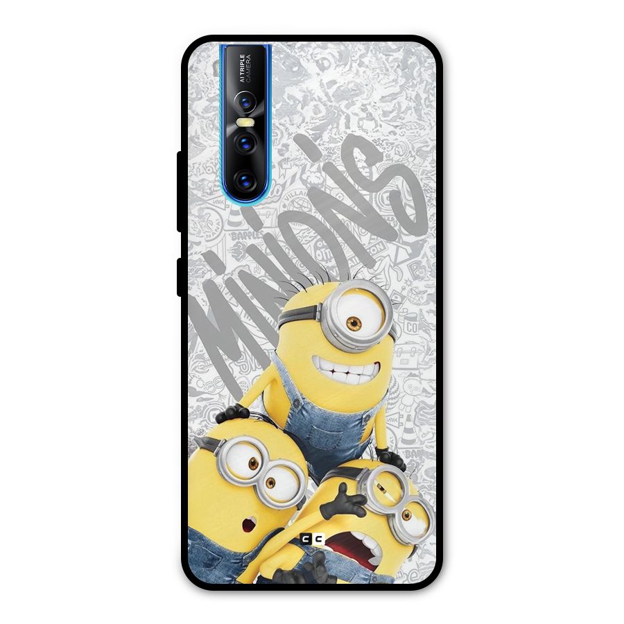 Minions Typo Metal Back Case for Vivo V15 Pro