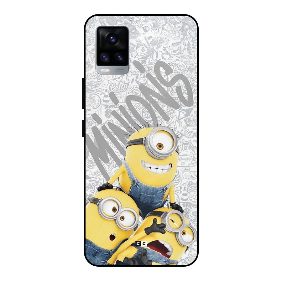 Minions Typo Metal Back Case for Vivo V20 2021