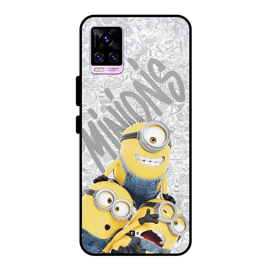 Minions Typo Metal Back Case for Vivo V20 Pro