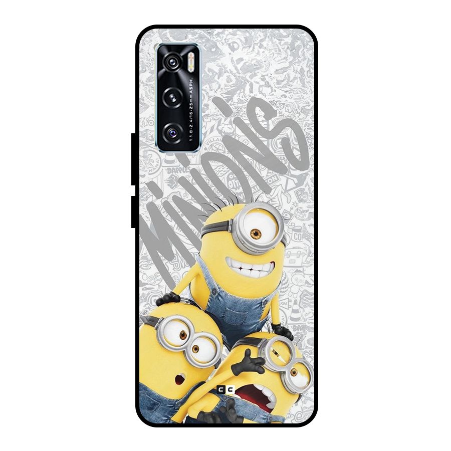 Minions Typo Metal Back Case for Vivo V20 SE