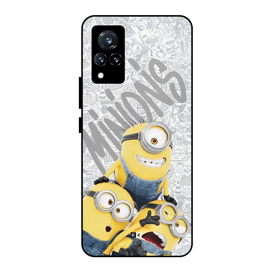 Minions Typo Metal Back Case for Vivo V21 5G