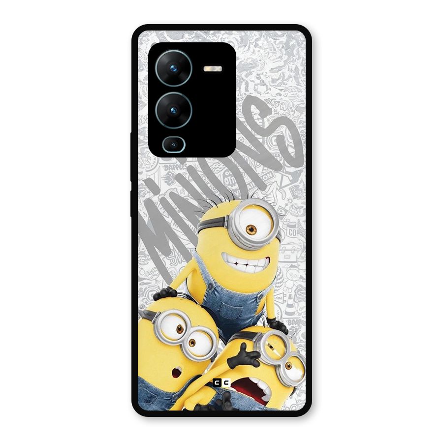 Minions Typo Metal Back Case for Vivo V25 Pro